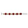 Image 2 : Silver Coral & Multi Gemstone Toggle Bracelet