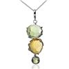 Sterling Silver Praisiolite & Citrine Pendant