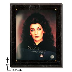 Marina Sirtis Star Trek:10.5x13 Marbel Plaque Signed 8x10v GFA