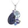 Image 1 : Sterling Silver Multi Gemstone Pendant