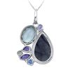 Image 3 : Sterling Silver Multi Gemstone Pendant
