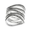 Image 1 : Sterling Silver Marcasite Split Band Ring-SZ 6