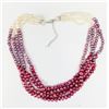 Image 1 : Silver Multi Color Freshwater Pearls Necklace 18"