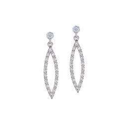 Simulated Diamond Elongated Drop Earrings