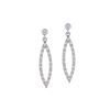 Image 1 : Simulated Diamond Elongated Drop Earrings
