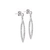 Image 2 : Simulated Diamond Elongated Drop Earrings