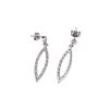 Image 3 : Simulated Diamond Elongated Drop Earrings