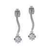 Image 1 : Simulated Diamond Cushion Drop Earrings
