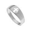 Image 1 : Sterling Silver Cross Band Ring-SZ 10