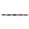 Image 2 : Sterling Silver Rhodonite & Garnet Bracelet 6.7"