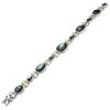 Image 3 : Sterling Silver Abalone & Peridot Bracelet 8.2"
