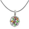 Image 1 : Sterling Silver Exotic Multi-Garnet Pendant