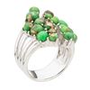 Image 3 : Silver Green Mohave Turquoise Cluster Ring-SZ 8