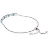 Image 3 : Silver Turquoise & Blue Topaz Slider Bracelet