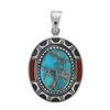 Image 2 : Sterling Silver Mohave Turquoise & Jasper Pendant