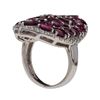 Image 3 : Sterling Silver 5.79ct Garnet Shield Ring-SZ 6