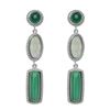 Image 1 : Sterling Silver Multi Gemstones Drop Earrings