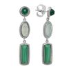 Image 2 : Sterling Silver Multi Gemstones Drop Earrings