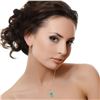 Image 3 : Sterling Silver Green Swarovski Teardrop Pendant