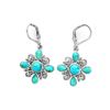 Image 1 : Sterling Silver Turquoise Dangle Earrings