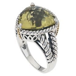 Sterling Silver Ouro Verde Rope Detail Ring-SZ 6