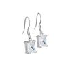 Image 2 : Emerald Cut Cubic Zirconia Dangle Earrings