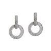 Image 1 : Simulated Diamond Circular Pavé Earrings