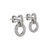 Image 2 : Simulated Diamond Circular Pavé Earrings