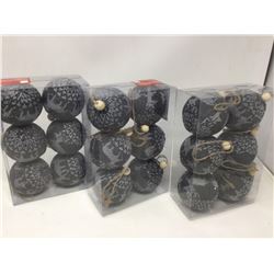 Lot of Cable Knit Shatter Resistant Ornaments (3 x 6)