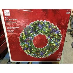 30 inch LED Pre-Lit Wreath