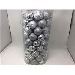 101 Piece Silver Shatter Resistant Ornaments