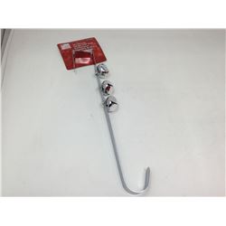 14 inch Wreath Hanger with Jingle Bells-Silver