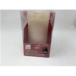 6inchBisque Wax LED Candle with Timer