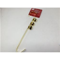 14 inch Wreath Hanger with Bells-Gold