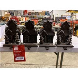 Lot of Cast Iron Stocking Holders (set of 4)