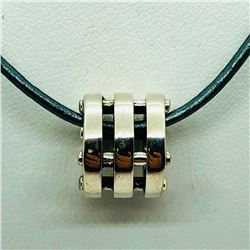 Sterling Silver Bead With Cord Necklace, Suggested Retail Value $160