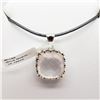 Image 2 : Rhodium Plated Rose Quartz(10cts) Necklace, Suggested Retail Value $200 (Estimated Selling Price fro