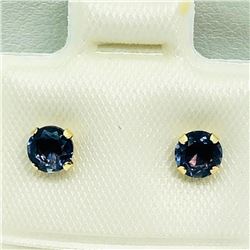 14KYellow Gold Iolite(0.46cts) Earrings, Made in Canada, Suggested Retail Value $80