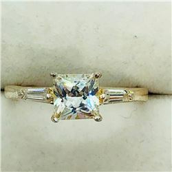 Sterling Silver Cubic Zirconia Ring (~Size 7) (~weight 3.4g), Suggested Retail Value $100