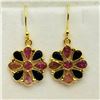 Image 1 : Gold plated Sterling Silver Tourmaline Earrings (~weight 2.4g), Suggested Retail Value $250 (Estimat