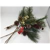 Image 1 : Lot of 20 inch Decorative Spray- Cranberries, Greenery and Pinecones
