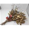 Image 1 : Lot of 20 inch Decorative Spray- Gold Leafs and Silver Bells
