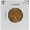 Image 1 : 1908 $5 Indian Head Half Eagle Gold Coin