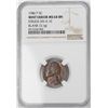 Image 1 : 1980-P Jefferson Nickel Struck on 1 Cent Planchet Mint Error NGC MS64BN