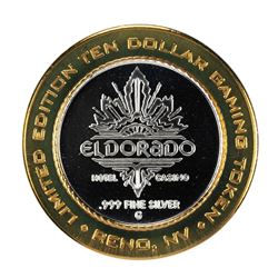 .999 Silver Eldorado Hotel and Casino $10 Casino Gaming Token Limited Edition