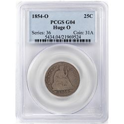 1854-O Seated Liberty Quarter Coin Huge O PCGS G04