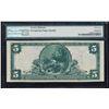 Image 2 : 1902 Red Seal $5 Bridgeton, NJ CH#1346 National Note PMG Choice Uncirculated 63EPQ