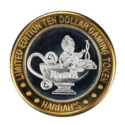 .999 Fine Silver Harrahs Casino Reno, Nevada $10 Limited Edition Gaming Token