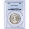 Image 1 : 1941 Walking Liberty Half Dollar Coin PCGS MS65