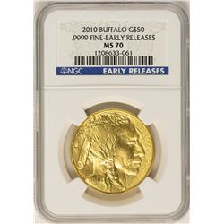 2010 $50 American Buffalo Gold Coin NGC MS70 Early Releases